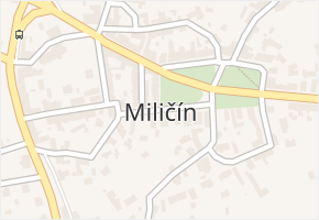 Miličín v obci Miličín - mapa části obce