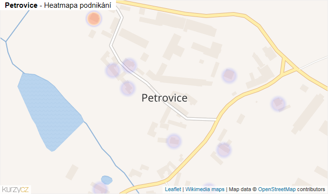 Mapa Petrovice - Firmy v části obce.