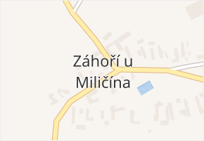 Záhoří u Miličína v obci Miličín - mapa části obce