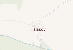 Žibkov v obci Miličín - mapa části obce