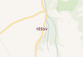 Těšov v obci Milíkov - mapa části obce