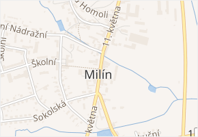 11. května v obci Milín - mapa ulice