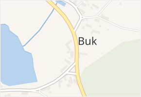 Buk v obci Milín - mapa části obce