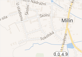 Na rozptylce v obci Milín - mapa ulice