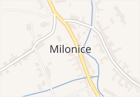 Milonice v obci Milonice - mapa části obce