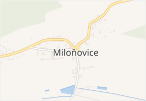 Miloňovice v obci Miloňovice - mapa části obce