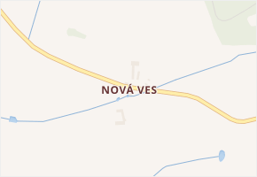Nová Ves v obci Miloňovice - mapa části obce