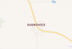 Sudkovice v obci Miloňovice - mapa části obce
