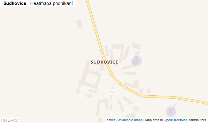 Mapa Sudkovice - Firmy v části obce.