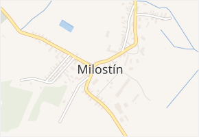Milostín v obci Milostín - mapa části obce