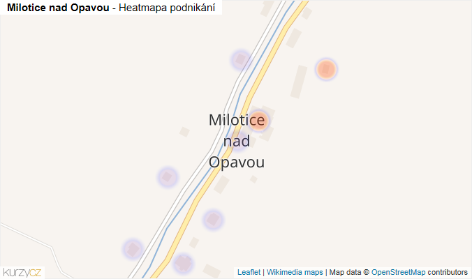 Mapa Milotice nad Opavou - Firmy v části obce.