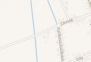 Závistě v obci Milotice - mapa ulice