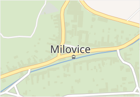 Milovice v obci Milovice - mapa části obce