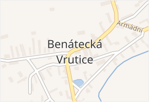 Benátecká Vrutice v obci Milovice - mapa části obce