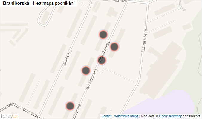 Mapa Braniborská - Firmy v ulici.
