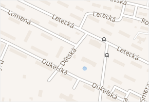 Dětská v obci Milovice - mapa ulice