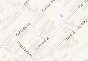 Rakouská v obci Milovice - mapa ulice