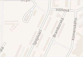 Spojovací v obci Milovice - mapa ulice