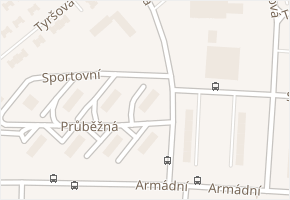 Sportovní v obci Milovice - mapa ulice