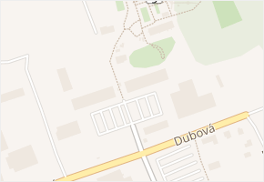 Topolová v obci Milovice - mapa ulice