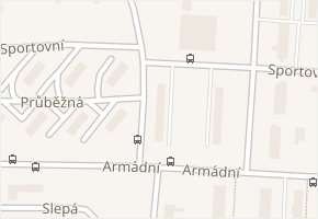Tyršova v obci Milovice - mapa ulice