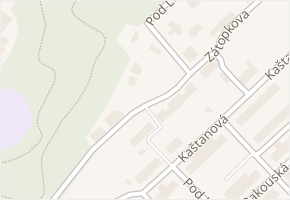 Zátopkova v obci Milovice - mapa ulice