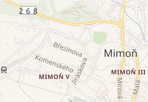 Březinova v obci Mimoň - mapa ulice