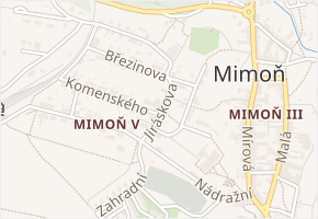 Jiráskova v obci Mimoň - mapa ulice
