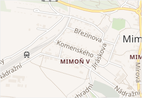 Komenského v obci Mimoň - mapa ulice