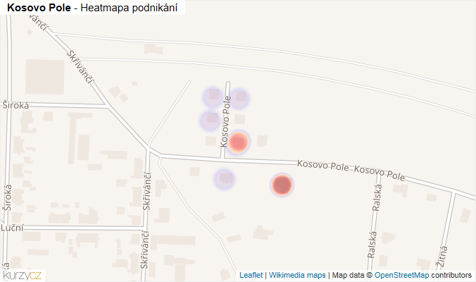 Mapa Kosovo Pole - Firmy v ulici.