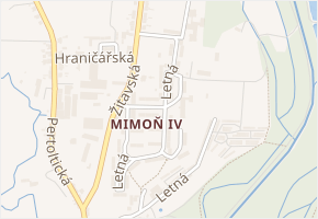 Mimoň IV v obci Mimoň - mapa části obce