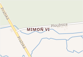Mimoň VI v obci Mimoň - mapa části obce