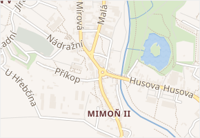 nám. Čsl. armády v obci Mimoň - mapa ulice