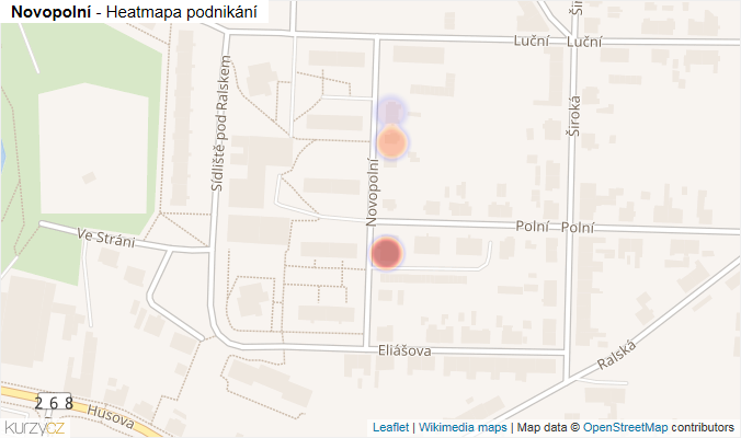 Mapa Novopolní - Firmy v ulici.