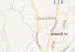 Pertoltická v obci Mimoň - mapa ulice