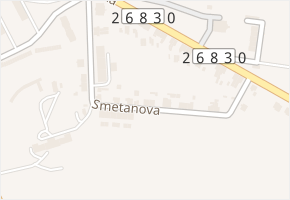Smetanova v obci Mimoň - mapa ulice
