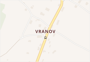 Vranov v obci Mimoň - mapa části obce