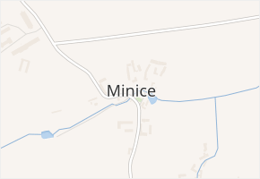 Minice v obci Minice - mapa části obce