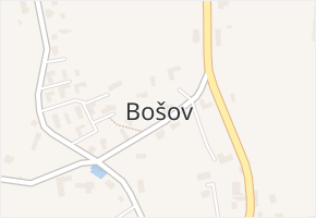 Bošov v obci Miřetice - mapa části obce