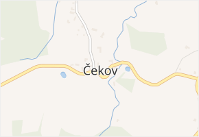 Čekov v obci Miřetice - mapa části obce