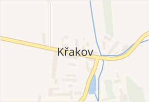 Křakov v obci Mířkov - mapa části obce