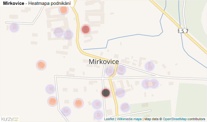 Mapa Mirkovice - Firmy v části obce.