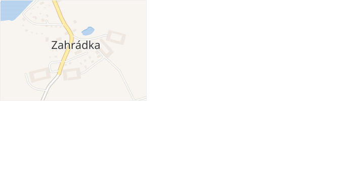 Zahrádka v obci Mirkovice - mapa části obce
