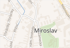 Miroslav v obci Miroslav - mapa části obce