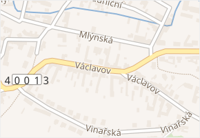 Václavov v obci Miroslav - mapa ulice