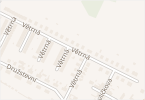 Větrná v obci Miroslav - mapa ulice