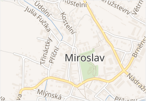 Zámecká v obci Miroslav - mapa ulice