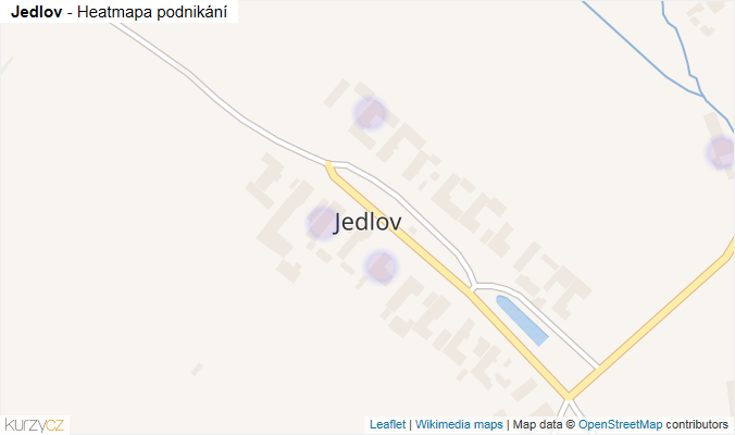 Mapa Jedlov - Firmy v části obce.