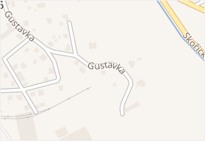 Gustavka v obci Mirošov - mapa ulice