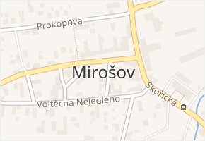 Janov v obci Mirošov - mapa ulice